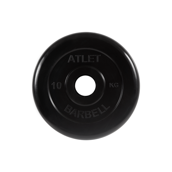 Диск обрезиненный Atlet, 10 кг MB Barbell