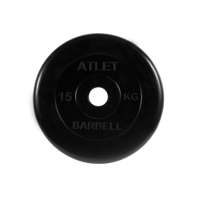 Диск обрезиненный Atlet, 15 кг