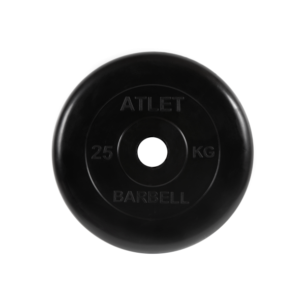 Диск обрезиненный Atlet, 25 кг MB Barbell