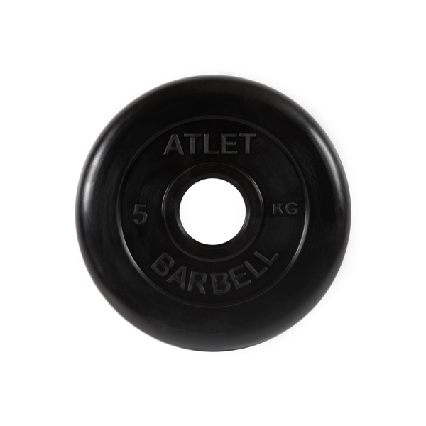 Диск обрезиненный Atlet, 5 кг. MB Barbell