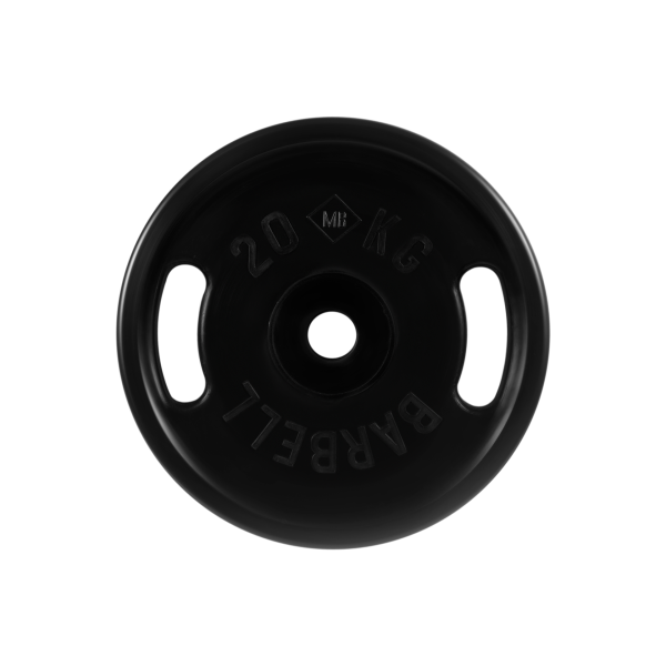 Диск обрезиненный "Евро-классик" с ручками, чёрный, 20 кг MB Barbell