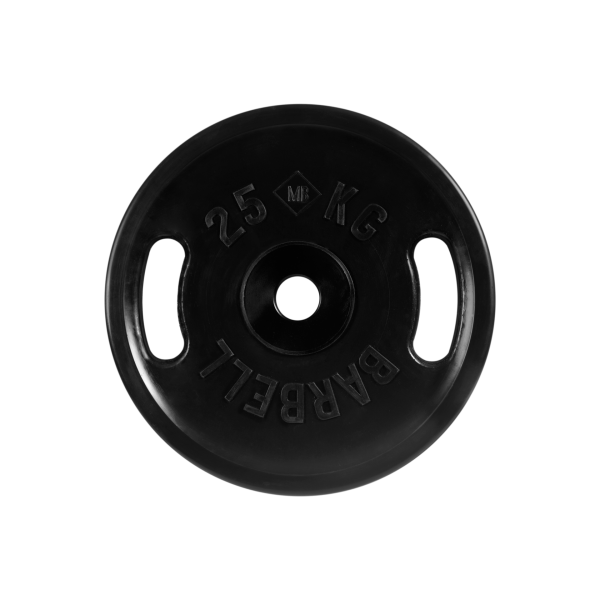 Диск обрезиненный "Евро-классик" с ручками, чёрный, 25 кг MB Barbell