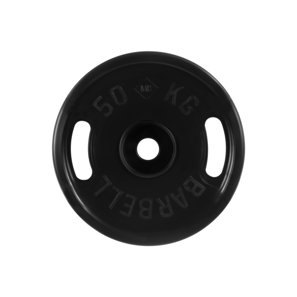 Диск обрезиненный "Евро-классик" с ручками, чёрный, 50 кг MB Barbell